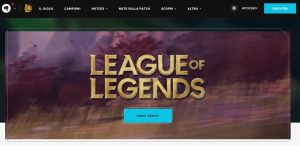 League of Legends homepage